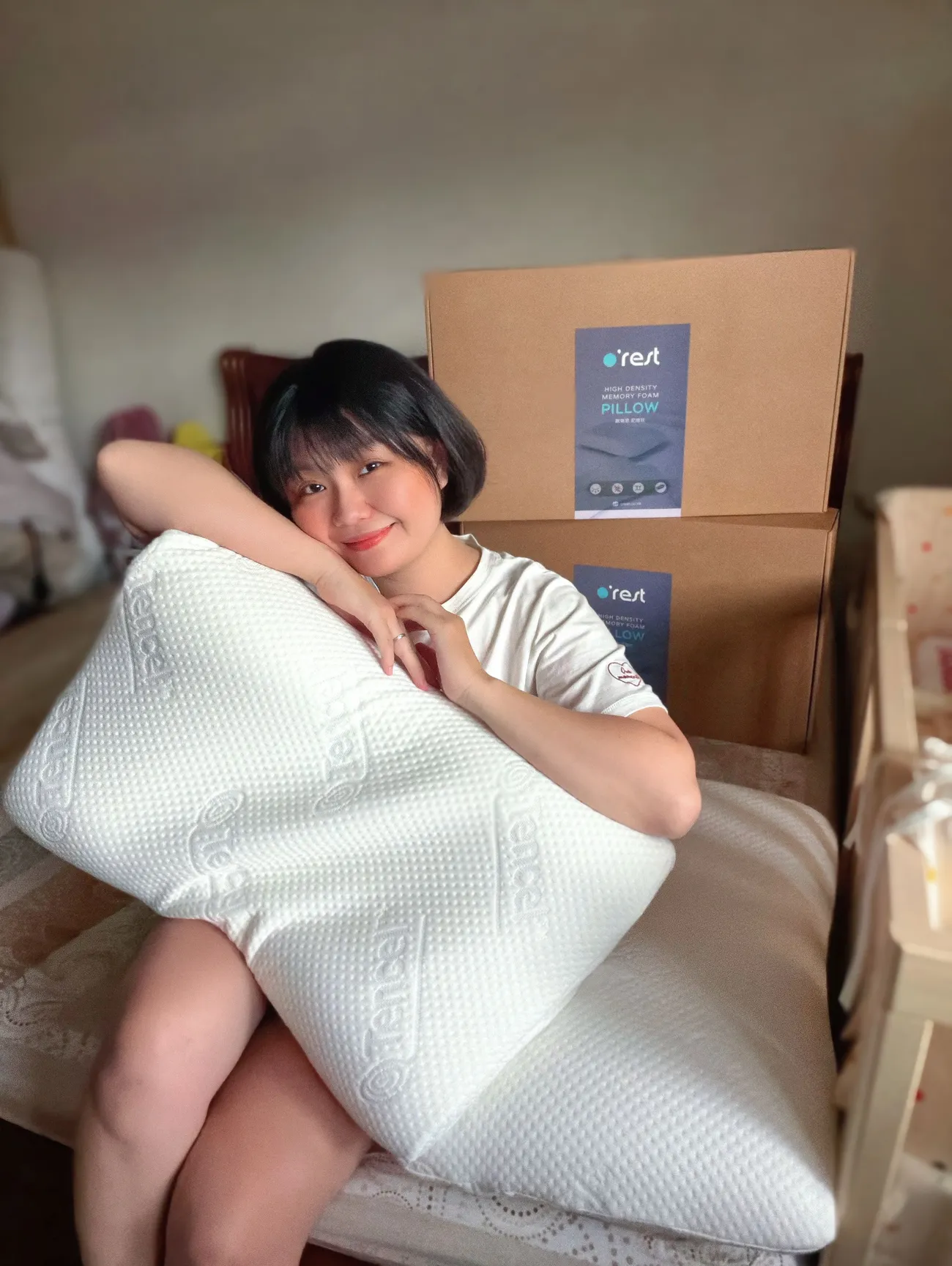 枕頭實測開箱｜o’rest 歐瑞思｜雲朵枕＋側睡枕開箱｜100%台灣製造ＭＩＴ｜長期半夜側睡哄睡寶寶 脖子終於不痠了！